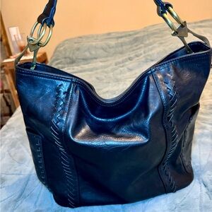 Vegan leather shoulder bag